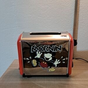 Vintage Mickey Mouse Red Toaster